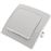 Pulsador empotrable con marco BeMatik 80x80mm serie Lille de color blanco_0