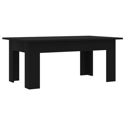 Vidaxl Negro Mesa De Centro Aglomerado 100X60x42 Cm
