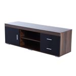 Mueble auxiliar para tv Homcom café 140x40x45 cm diseño clásico