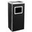 Papelera con cenicero de acero negro 45 L vidaXL_0