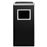 Papelera con cenicero de acero negro 45 L vidaXL_1