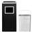 Papelera con cenicero de acero negro 45 L vidaXL_2