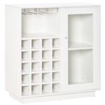 Aparador cocina con botellero 28 botellas Homcom 80x36x85 cm blanco