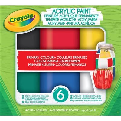 Pintura Acrílica Goliath Crayola - Colores Primarios