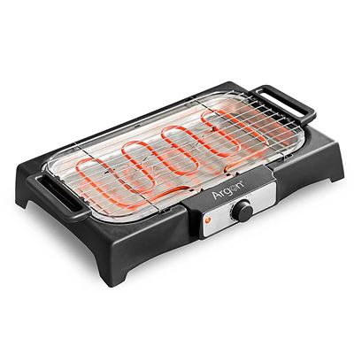 Parrilla Eléctrica Dam Con Termostato Regulable 2000w De Potencia 41x24 Cm Negro