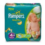 Pampers Pañales Baby-Dry Talla 4 maxi plus (9-20 kg) - Pack económico para 1 mes, 152 pañales