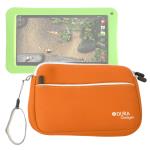 Duragadget Fundaestuche Naranja para sunstech kids9qc8gbwt con bolsillo exterior y correa de mano hecha neopreno estuche
