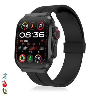 Smartwatch Dam Op88 Pantalla Curva Amoled Negro