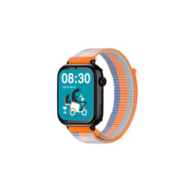 Smartwatch Infantil Savefamily Savewatch Plus Carcasa Negra Correa Tela Acid Orange