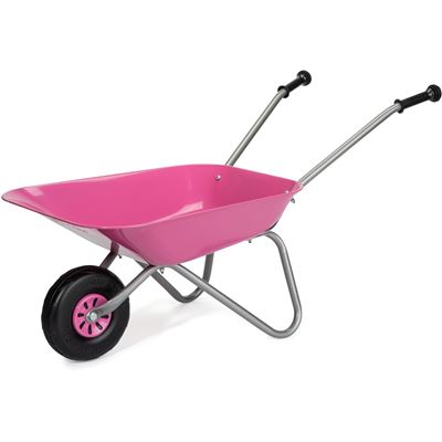 Gran Carretilla De Metal Rosa Rolly Toys 274802