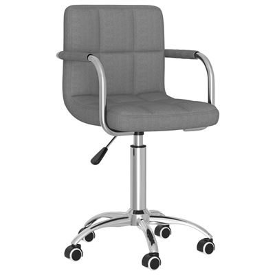 Vidaxl Gris/Claro Silla De Comedor Giratoria Tela 6,15 Kg
