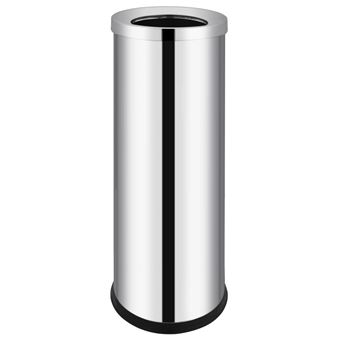 Cubo de basura para hotel de acero inoxidable 32 L vidaXL