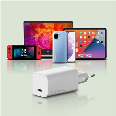 Xiaomi Cargador rápido 65W GaN Blanco - USB - LDLC