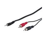 Cable Audio 2xrca-M a 1xjack-3.5-M 0.5m