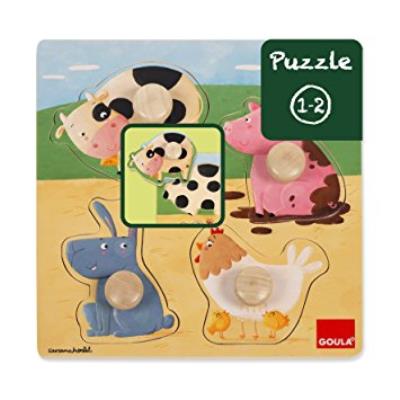 Goula - Puzzle Animales Granja Color Rompecabezas
