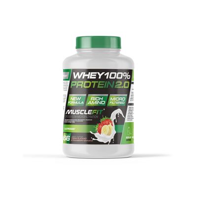 Whey 100% Protein 2kg - Musclefit Musclecult Creación De Músculo Fresa Y Plátano