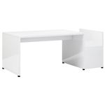 Mesa de centro vidaXL aglomerado blanco con brillo 90x45x35 cm