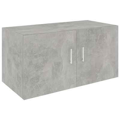 Vidaxl Gris Armario De Pared Aglomerado Hormigón 80X39x40 Cm