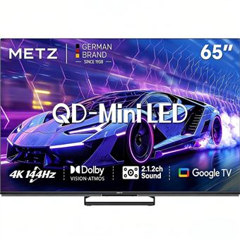 TV QLED 65" Metz 65MNE8000Z Mini LED 4K Ultra HD 2025 Smart TV Negro F - 1