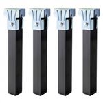 Wolfpack Linea Profesional 5110107 juego patas cuadradas 4 unidades tubo 30x30 mm. para somierbastidor de 30x40