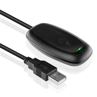Adaptador Receptor de Juego Control Mando USB Inalámbrico XBOX 360 Para PC Windows 7 / Vista / XP Color Negro