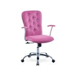 Silla de estudio DueHome princess velvet rosa