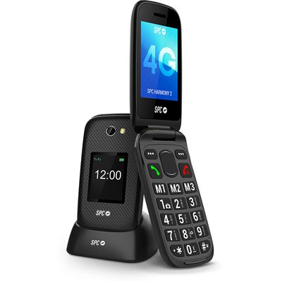 Teléfono Móvil Para Mayores Spc Harmony 2 Con Teclas Grandes, 4g, Botón Sos, Volumen De Llamada 104db - Negro