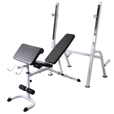 Banco Ejercicios Vidaxl, Soporte Pesas, Pesas Y Mancuernas 60,5 Kg