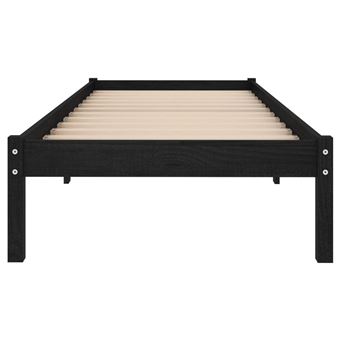 Estructura cama vidaXL madera maciza de pino negro 100x200cm, Camas  plegables, Los mejores precios