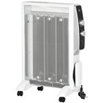 Calefactor eléctrico de mica 750W/1500W Homcom 47x26,5x61,5cm blanco