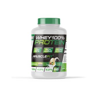 WHEY 100% Protein 2kg - MuscleFit MUSCLECULT Creación de Músculo Vainilla y Canela - 1