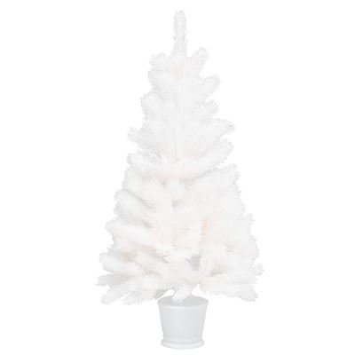 Árbol artificial de Navidad con hojas realistas vidaXL blanco 90 cm