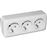 Bloque de regletas para cablear Celesta White - 3 enchufes 2 polos + tierra_0