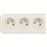 Bloque de regletas para cablear Celesta White - 3 enchufes 2 polos + tierra_1