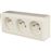 Bloque de regletas para cablear Celesta White - 3 enchufes 2 polos + tierra_2