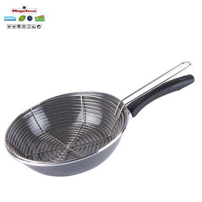 Sartén Freidora Cestillo 26cm, Recubrimiento Esmaltado, Limpieza Lavavajillas, Apta Todas Las Cocinas Magefesa Parma