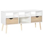 Mueble de tv Homcom blanco 117x39x57 cm aglomerado de madera