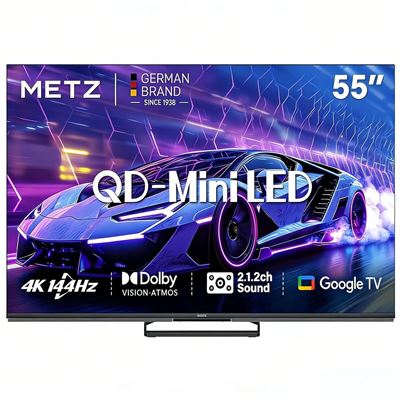 Tv Qled 55" Metz 55mne8000z Mini Led 4k Ultra Hd 2025 Smart Tv Negro F