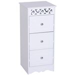 Armario de almacenamiento Homcom blanco 29,8x29,8x68,5 cm