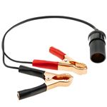 Adaptador BeMatik de pinzas de cocodrilo para batería a conector de mechero de coche