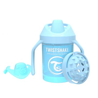 Twistshake Azul Vaso Para Bebé Mini Cup Pastel 230Ml 4+M - Imagen 2