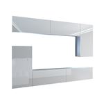 Hucoco Slide Conjunto de muebles tv unidad pared estilo moderno ancho 250 cm colgante