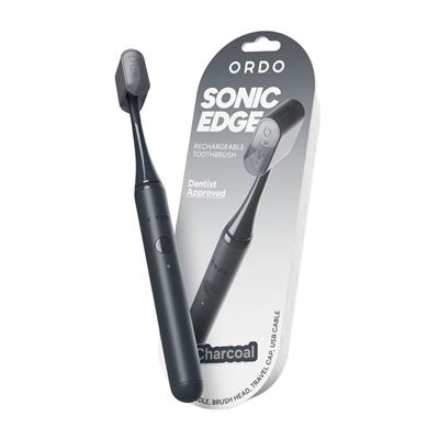 Ordo Negro Cepillo De Dientes Eléctrico Sónico Para Adultos Sonic Edge, Recargable Usb-C, Más De 6 Semanas De Autonomía, Diseño Compacto, Tapa De Viaje Y 1 Cabezal Incluido, - Imagen 1