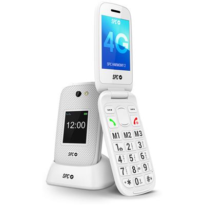 Teléfono Móvil Para Mayores Spc Harmony 2 Con Teclas Grandes, 4g, Botón Sos, Volumen De Llamada 104db - Blanco