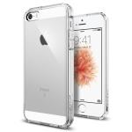 Becool® - Funda iPhone SE iPhone 5 5S Spigen SGP Ultra Hybrid Crystal Transparente