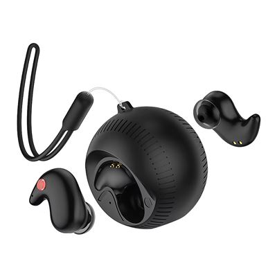 Auriculares Dam Tws Esféricos, Especiales Para Dormir Negro