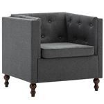 Sillón vidaXL de tela gris oscuro