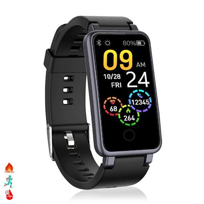 Smartwatch Dam C2 Plus Monitor Cardiaco Presión Sanguínea Y Notificaciones Negro