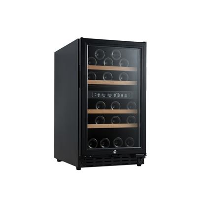 Vinoteca 32 Botellas Vinobox 40 Gc 2t Negro Encastrable O De Libre Instalación Doble Zona De Temperatura