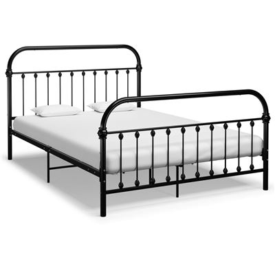 Vidaxl Negro Estructura De Cama De Metal 120X200cm